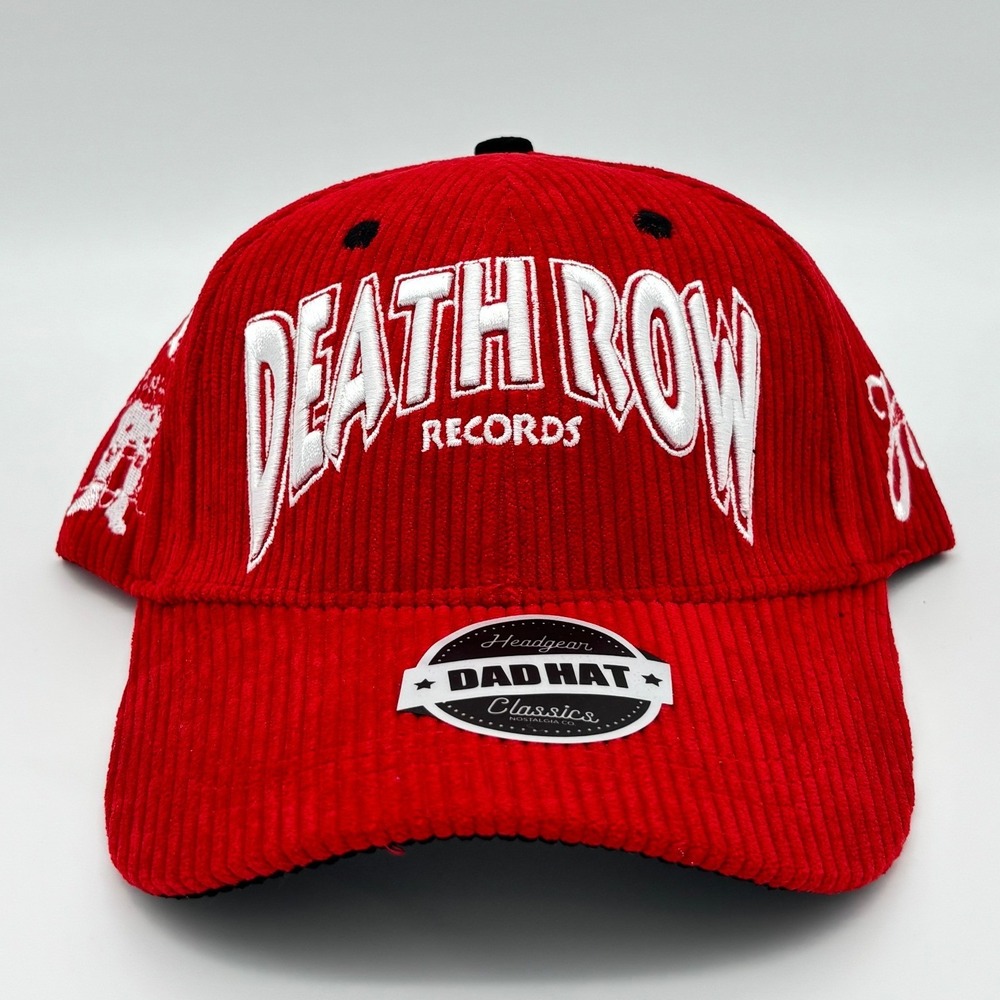 Death Row Records Red Corduroy Dad Hat Headgear Classics Snapback Cap HGC149